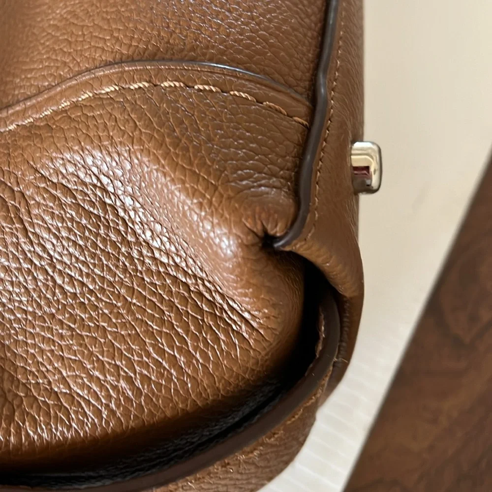 Classic Coach Edie 31 Saddle Tan Leather Double Handled Shoulder Bag - Picture 16 of 16